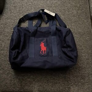 Polo Ralph Lauren Newport Navy 20" Duffel Bag Cotton Big Pony Travel Gym Men